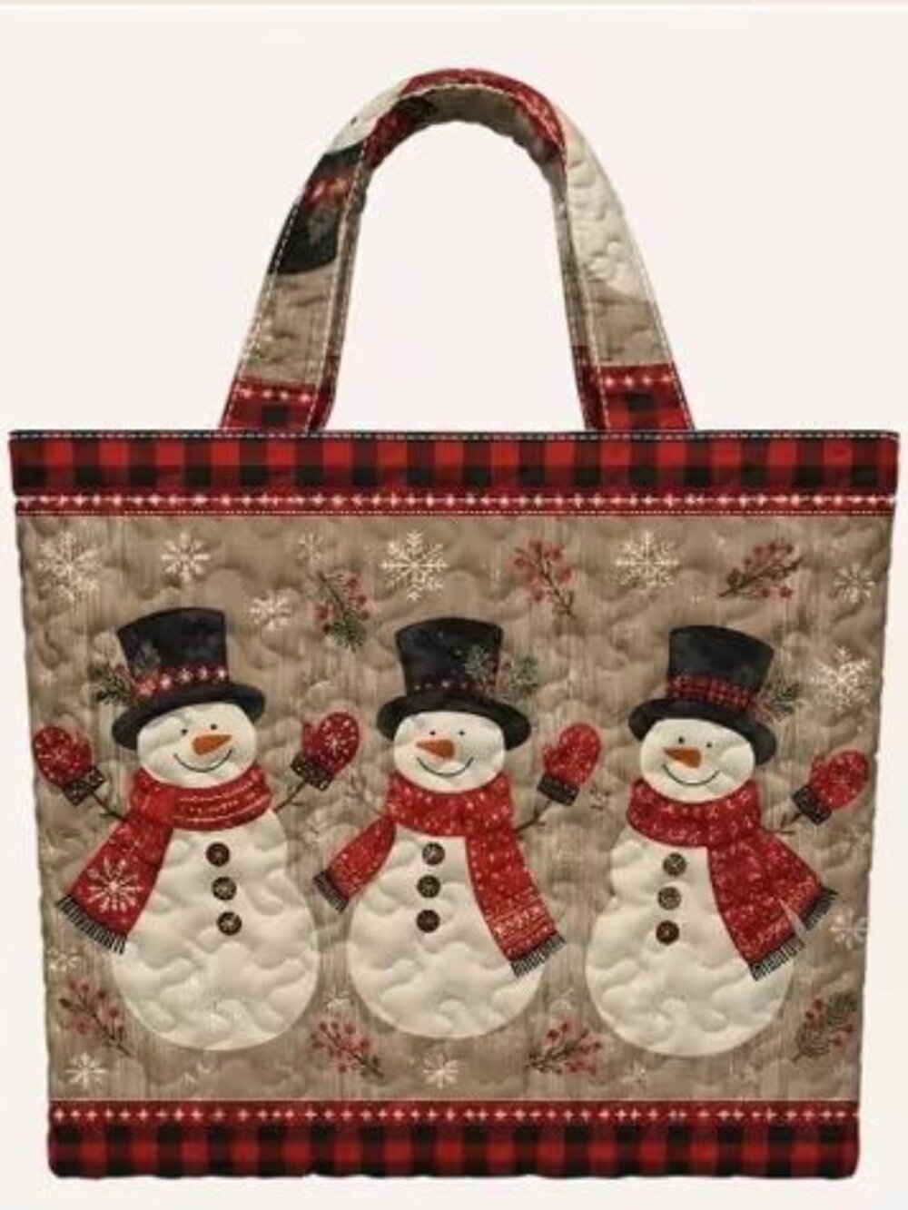 QUILTED SNOW TRIO TOTE